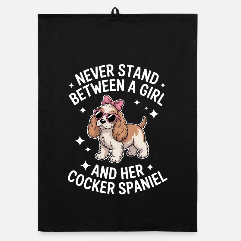 Cocker Spaniel Sprüche Cocker Spaniel Geschenk Organic Geschirrtuch