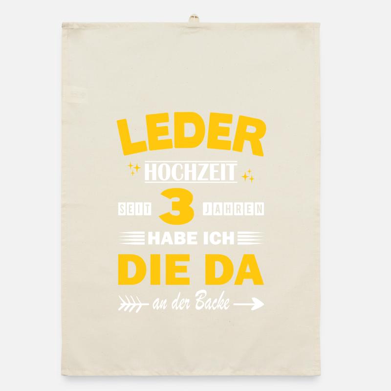 3. Hochzeitstag Ehemann Spruch 3 Jahr Ehe Organic Geschirrtuch