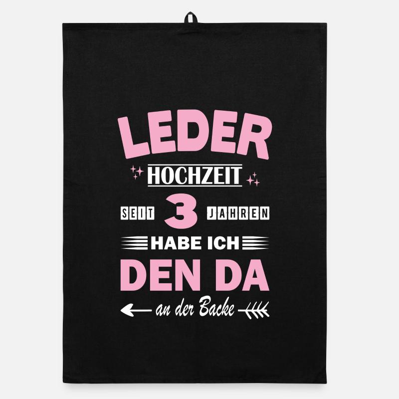 3. Hochzeitstag Ehefrau Jahrestag Ehe Geschenk Organic Geschirrtuch