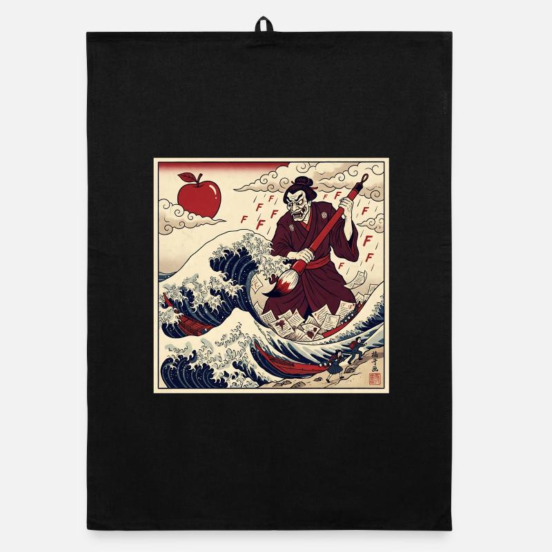 F Notes du professeur samouraï Vague de tsunami Torchon bio