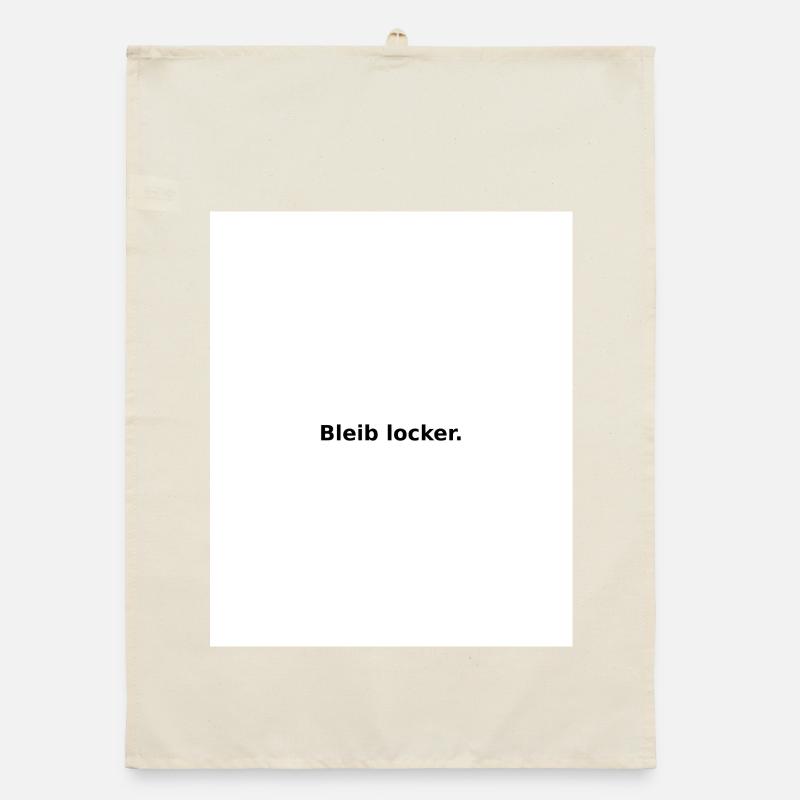 Bleib locker – Minimaler Slogan Organic Geschirrtuch