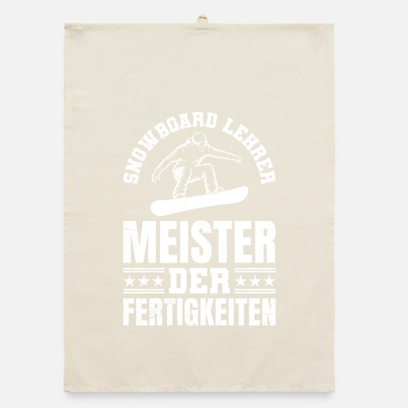 Snowboarder SNOWBOARD INSTRUCTOR MASTER Organic dish towel