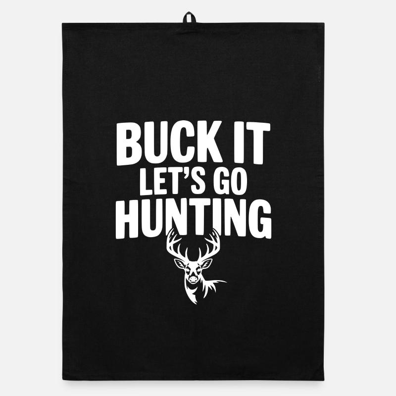 Buck It Let's Go Hunting Organic dish towel