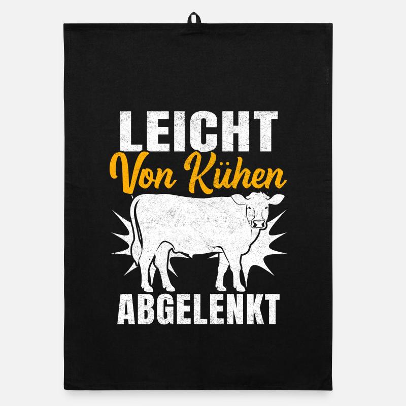 Easily distracted by cows Organic dish towel
