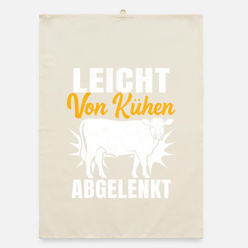 Easily distracted by cows Organic dish towel