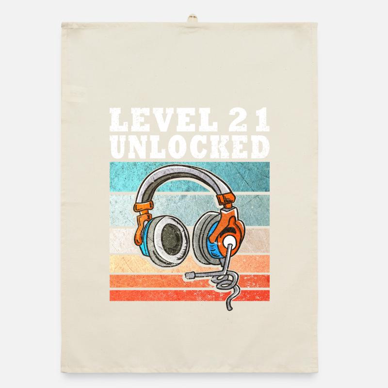 Level 21 Unlocked Kopfhörer Organic Geschirrtuch