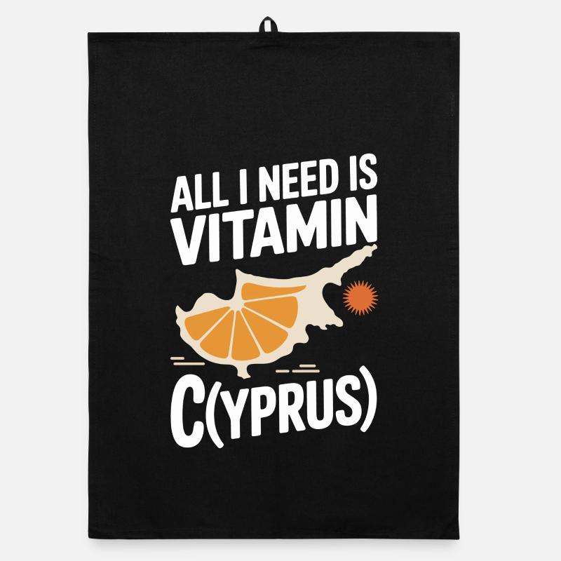 Chypre Tout ce dont j’ai besoin, c’est de vitamines Chypre Drapeau chypriote Torchon bio