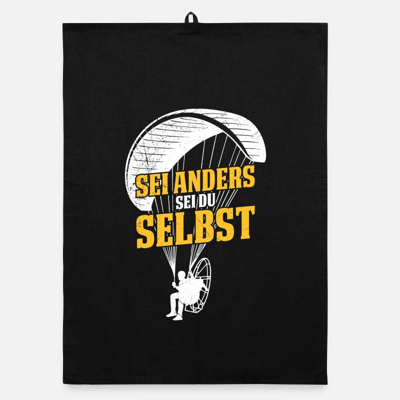 Paraglider BE DIFFERENT, BE YOURSELF Fun Organic dish towel