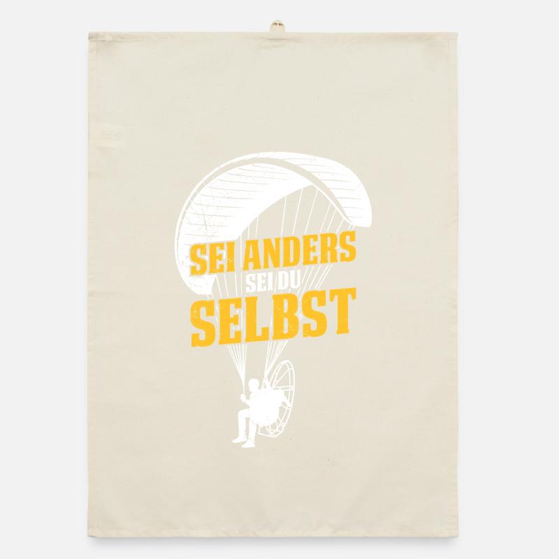 Paraglider BE DIFFERENT, BE YOURSELF Fun Organic dish towel