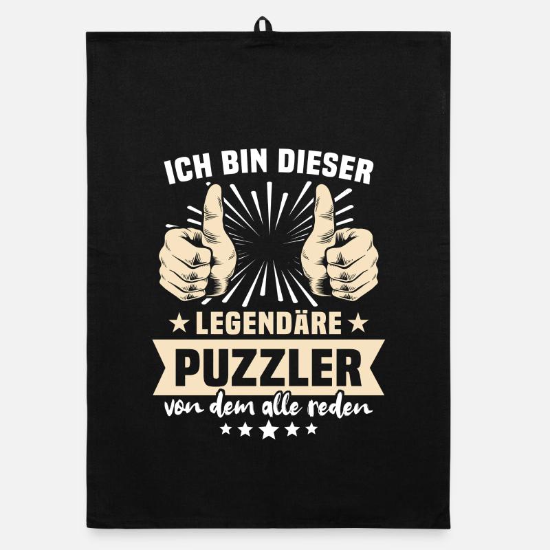 Puzzler Sprüche Organic Geschirrtuch