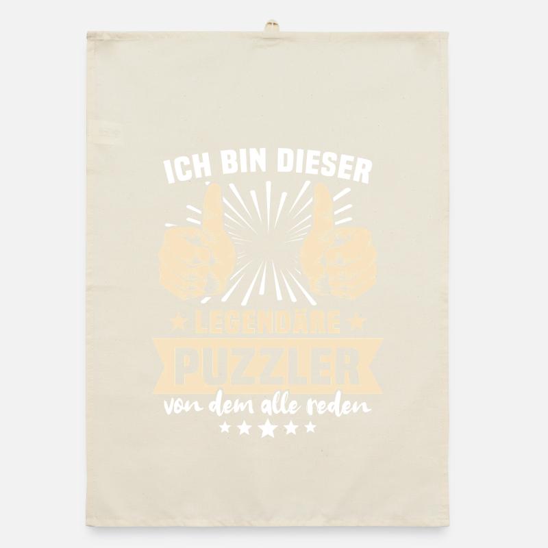 Puzzler Sprüche Organic Geschirrtuch