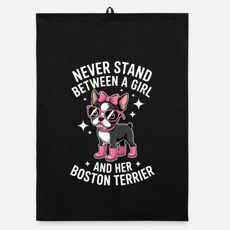 Boston Terrier Sprüche Lustiger Terrier Geschenk Organic Geschirrtuch