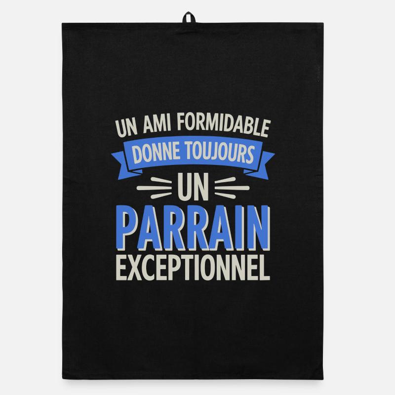 un ami formidable Parrain Exceptionnel Torchon bio