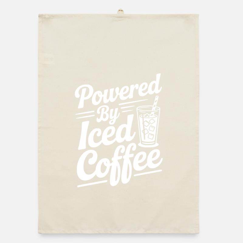 Angetrieben von Eiskaffee Organic Geschirrtuch