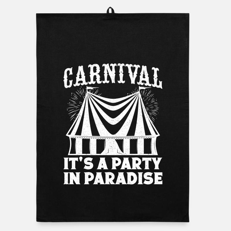Fête de carnaval graphique du cirque dans le paradis Cadeaux Torchon bio
