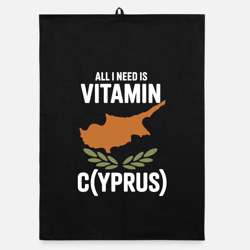 Chypre Tout ce dont j’ai besoin, c’est de vitamines Chypre Drapeau chypriote Torchon bio
