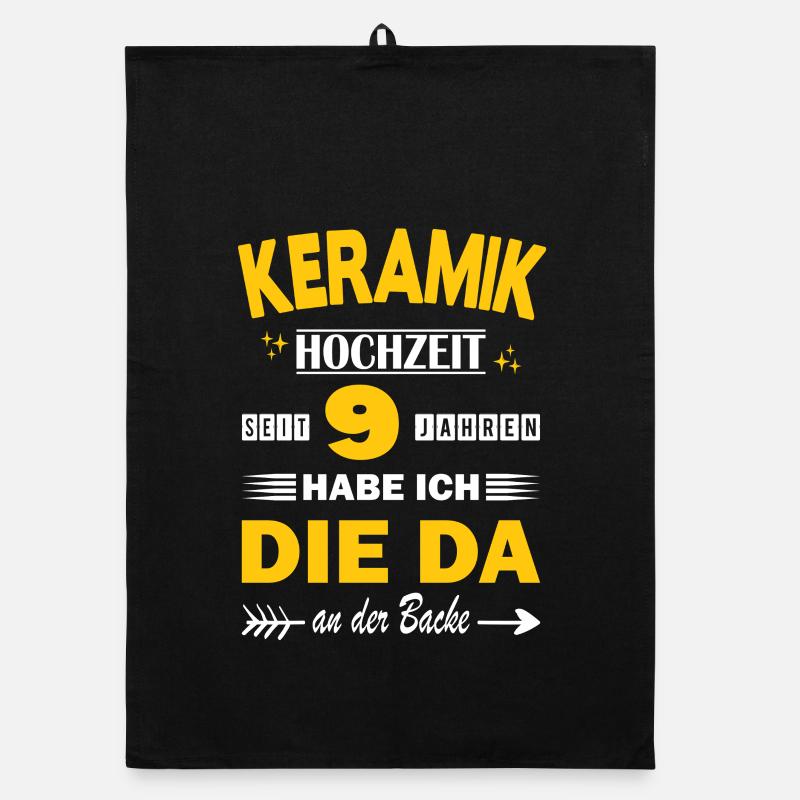 Ceramic Wedding 9 Wedding Anniversary Husband Organic dish towel
