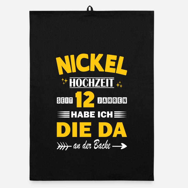 Nickel Wedding 12th Wedding Anniversary Anniversary Husband Organic dish towel