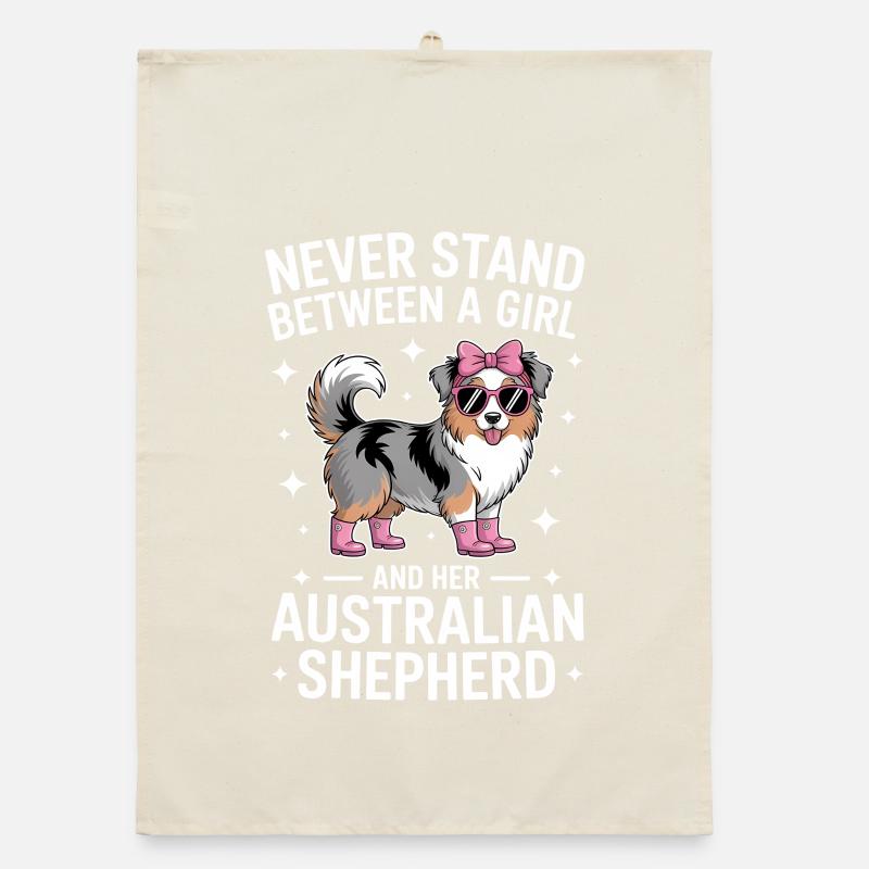 Australian Shepherd Saying Shepherd Gift Organic dish towel