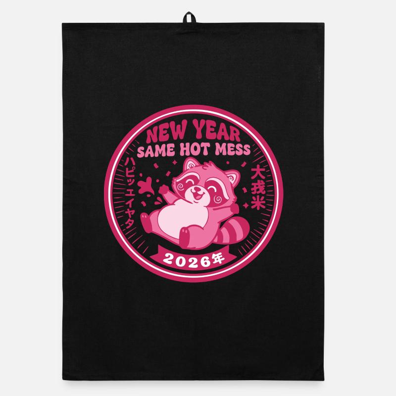 Neujahr Same Hot Mess 2026 Feier Organic Geschirrtuch