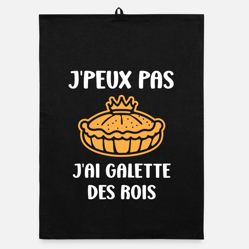 Humor galette des rois Organic Geschirrtuch