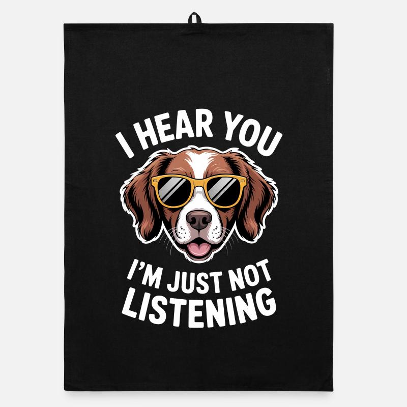 Brittany Spaniel Saying Brittany Spaniel Gift Organic dish towel