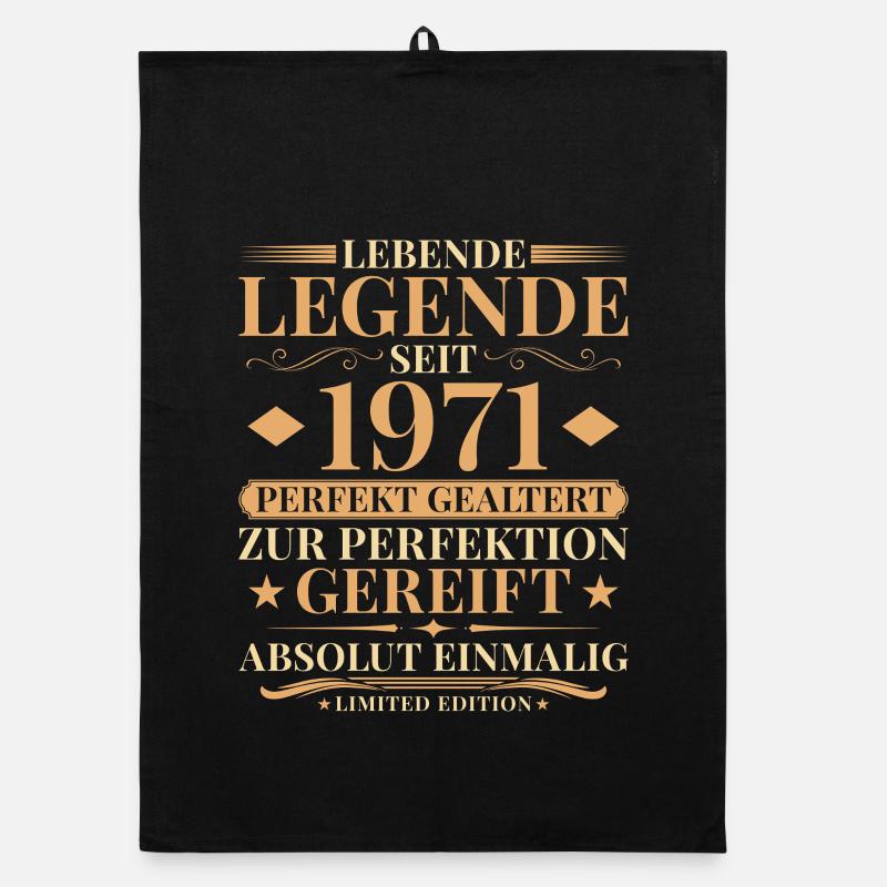 55th Birthday Perfectly aged since 1971 Organic dish towel