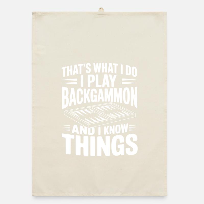 That's What I Do I Play Backgammon Organic dish towel