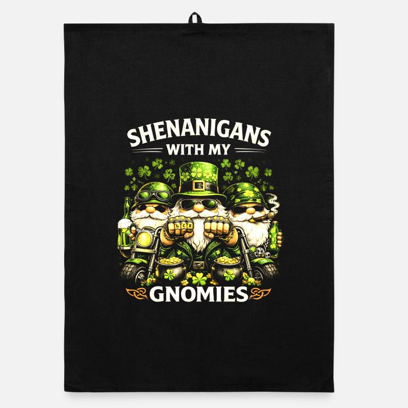 Shenanigans mit meinen Gnomen Organic Geschirrtuch