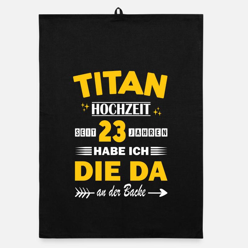 Titanium Wedding 23rd Wedding Anniversary Husband Organic dish towel