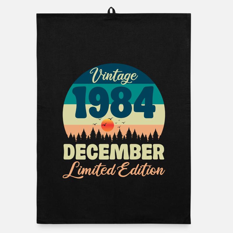 Geburtstagsgeschenk Dezember 1984 Organic Geschirrtuch
