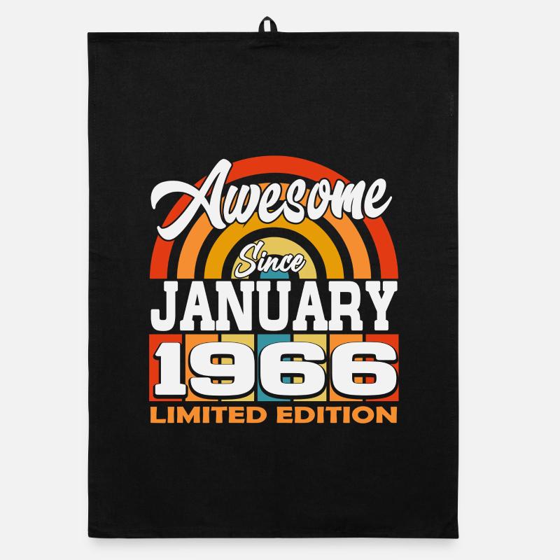 Janvier-1966-Vintage-Né-Anniversaire-Rétro -- Torchon bio