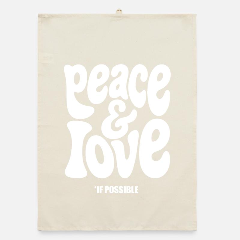 FRIEDENSLIEBE #2 – lass uns reden. Organic Geschirrtuch