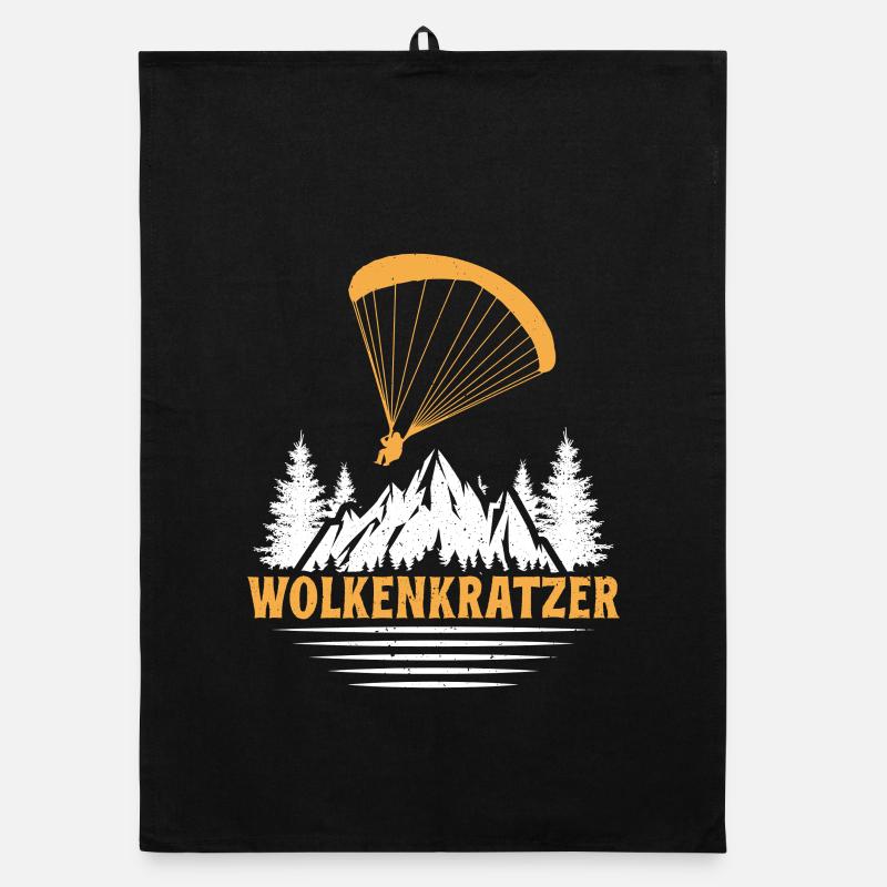 Paraglider SKYSCRAPER FUNNY Organic dish towel