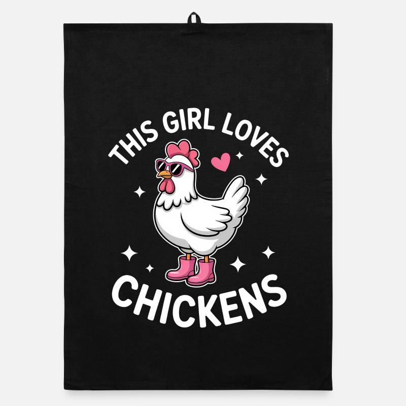 Chicken Saying Chicken Funny Chicken Gift Organic dish towel
