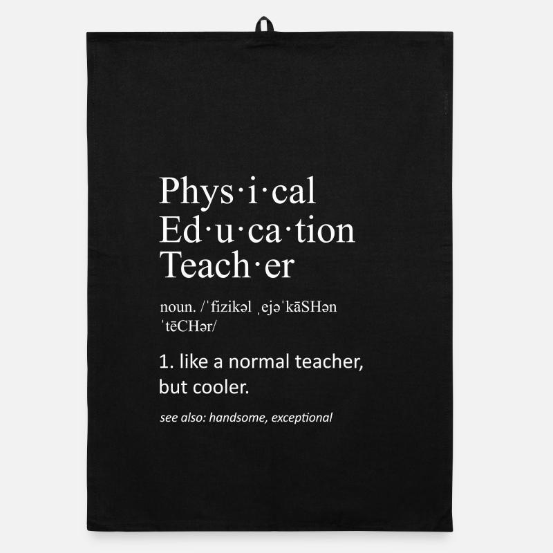 Cadeau drôle de définition pour professeur d’éducation physique Torchon bio