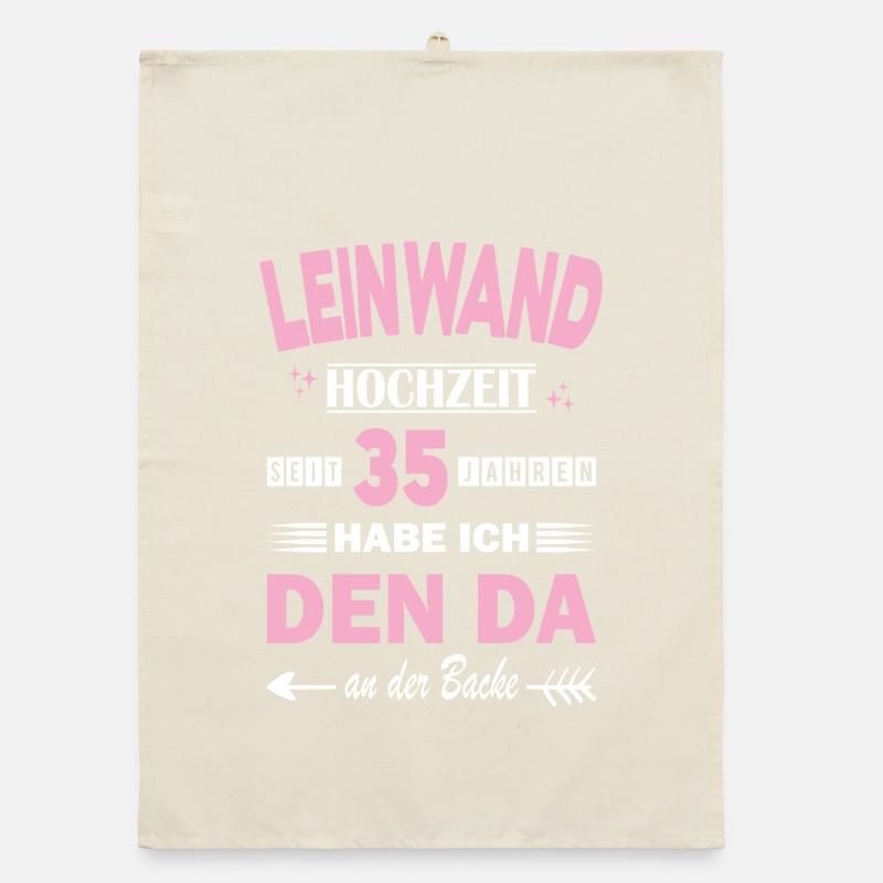 35 ans de relation Anniversaire de mariage Torchon bio