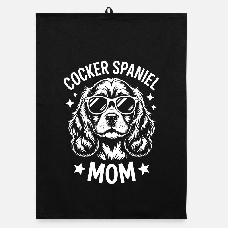 Cocker Spaniel Spruch Witz Cocker Spaniel Geschenk Organic Geschirrtuch