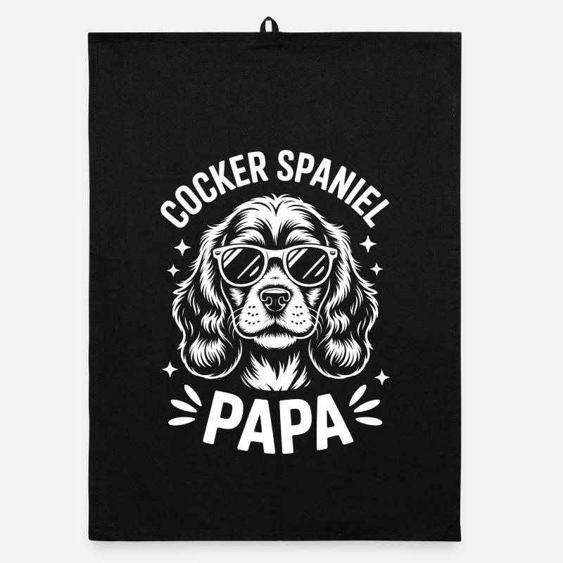 Cocker Spaniel Spruch Witz Cocker Spaniel Geschenk Organic Geschirrtuch