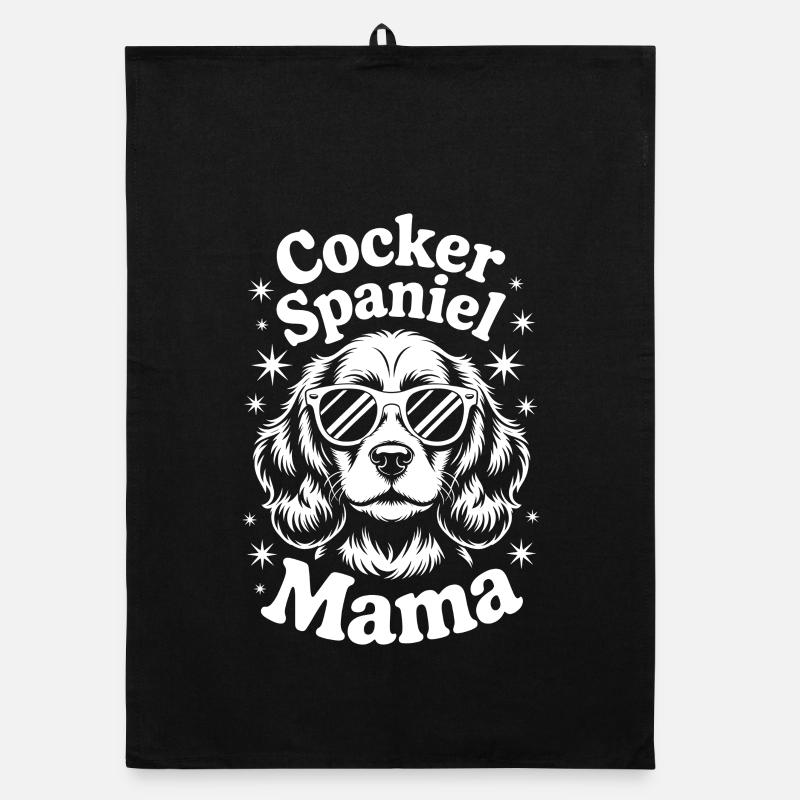 Cocker Spaniel Spruch Witz Cocker Spaniel Geschenk Organic Geschirrtuch