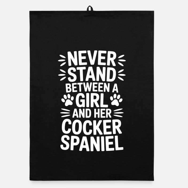 Cocker Spaniel Spruch Witz Cocker Spaniel Geschenk Organic Geschirrtuch