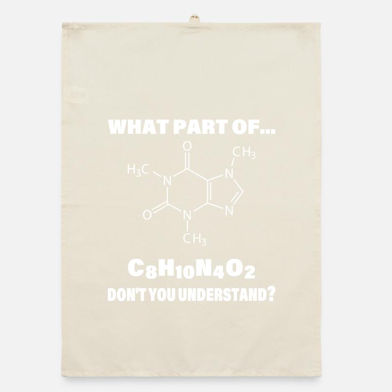 Caffeine Molecule Meme: Do You Understand? Organic dish towel