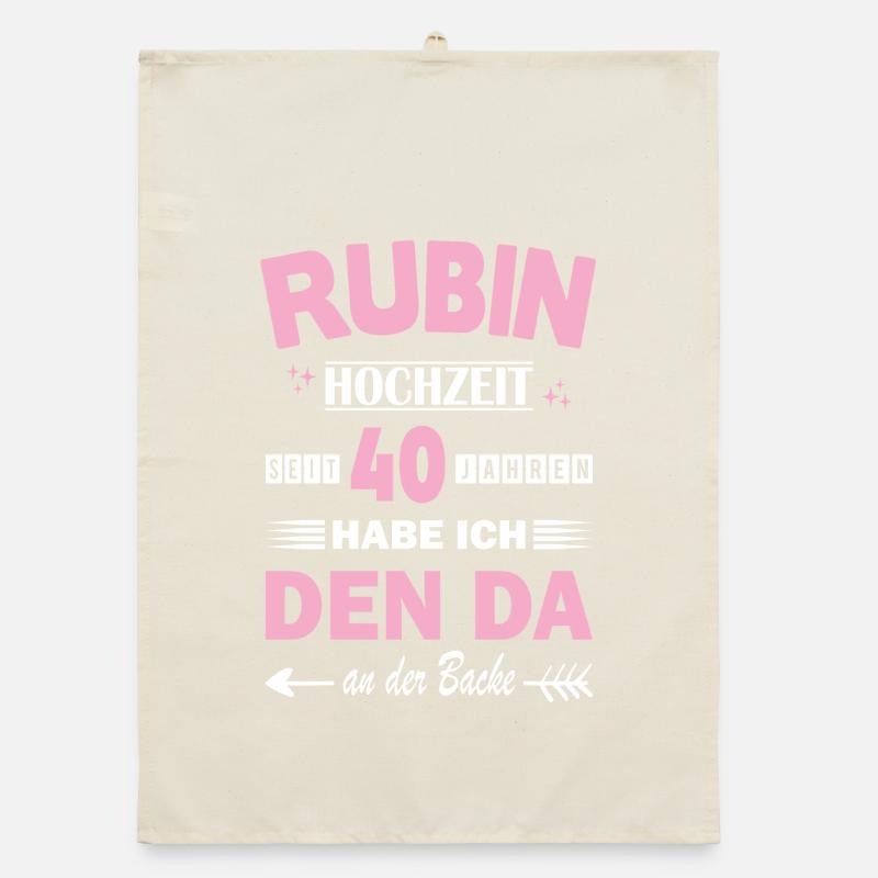 40 Years Relationship Anniversary Wedding Anniversary Organic dish towel
