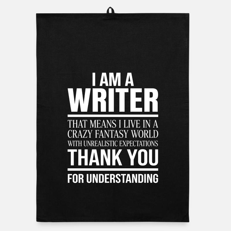 I Am a Writer Funny Author Gift Organic dish towel