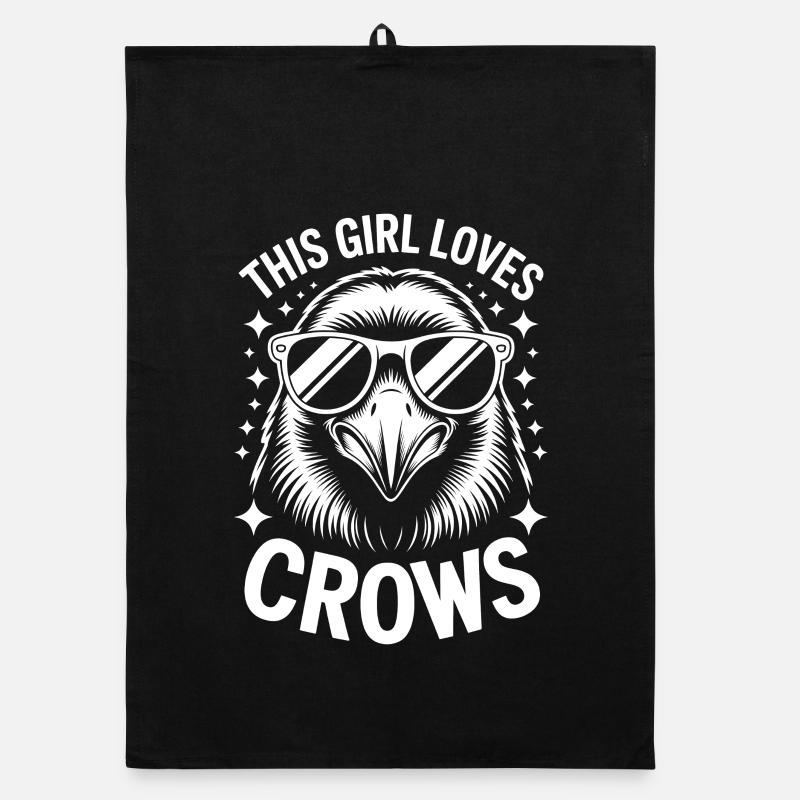 Crows Saying Crow Funny Crow Gift Organic dish towel