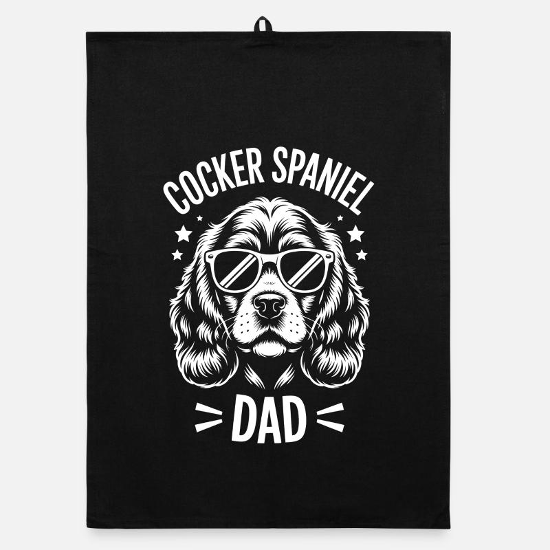 Cocker Spaniel Spruch Witz Cocker Spaniel Geschenk Organic Geschirrtuch