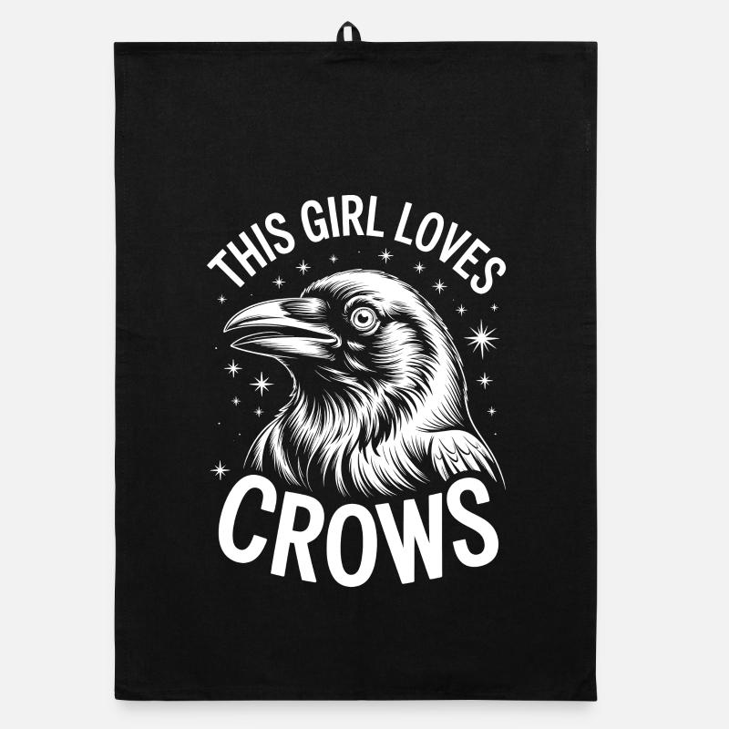 Crows Saying Crow Funny Crow Gift Organic dish towel