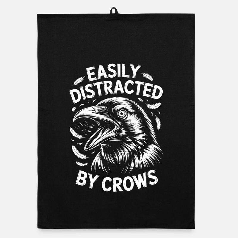 Crows Saying Crow Funny Crow Gift Organic dish towel