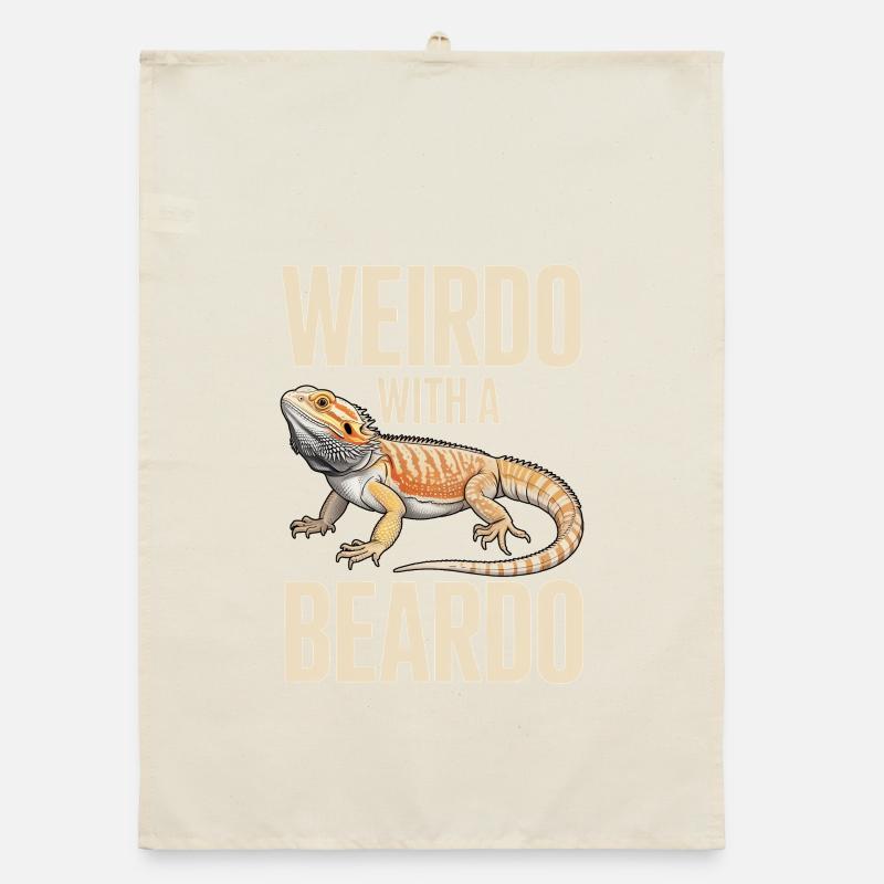 Un type bizarre avec un gecko barbe Torchon bio