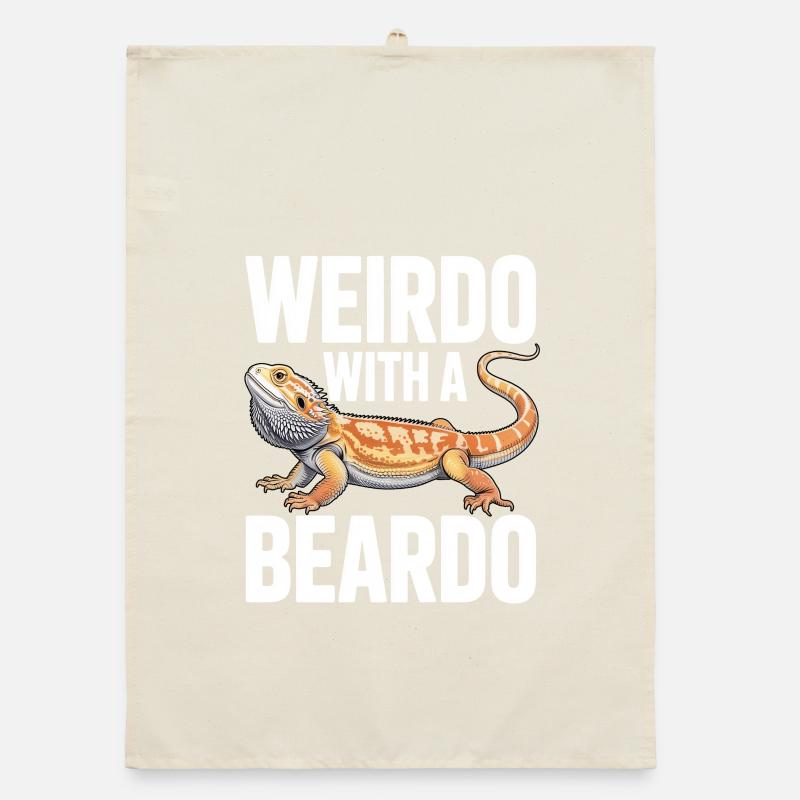 Weirdo mit Bartkind Organic Geschirrtuch